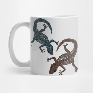 Two Decorated Gecko Lizards Mug